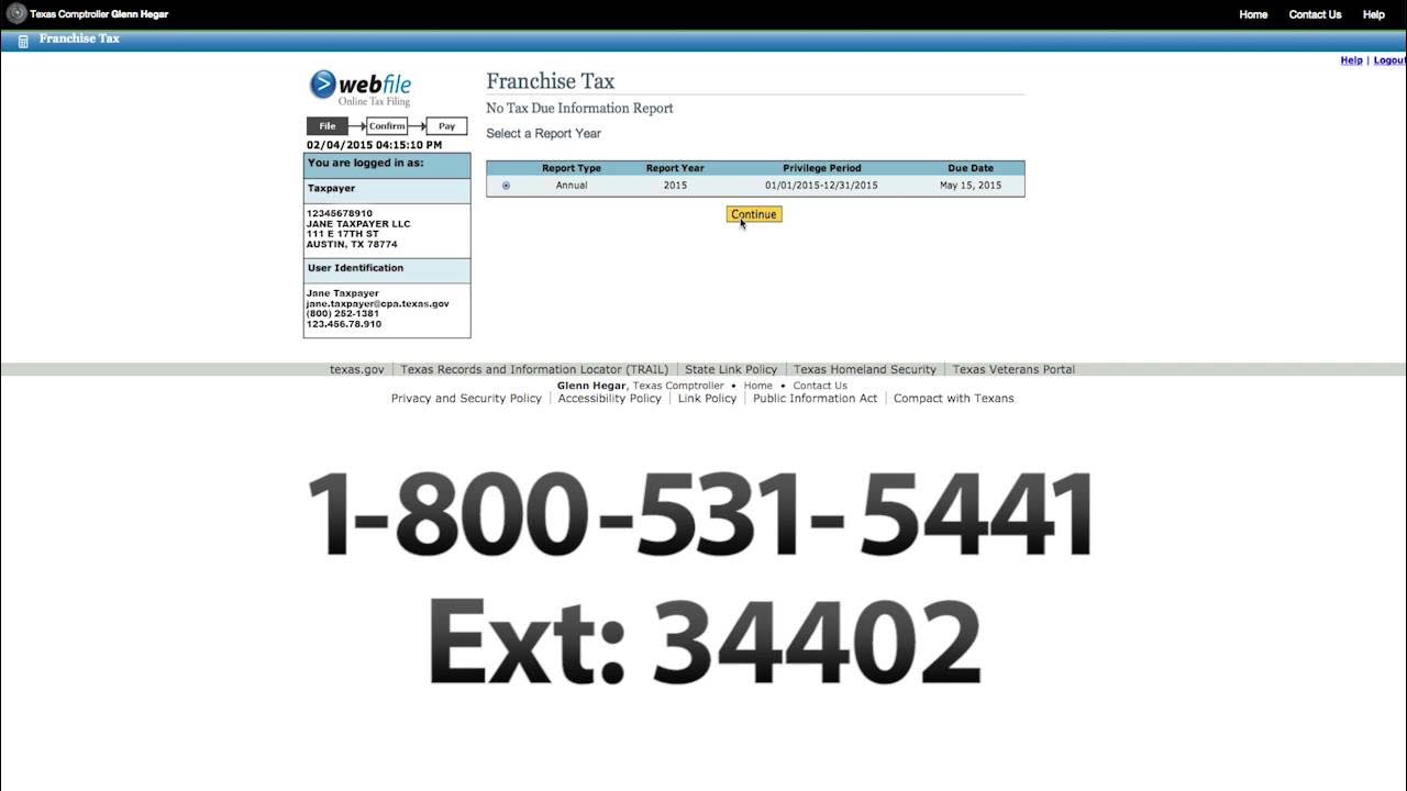 How to File a No Tax Due Information Report YouTube