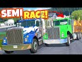 We Created MASSIVE CRASHES While Racing Semi Trucks in BeamNG Drive Mods!