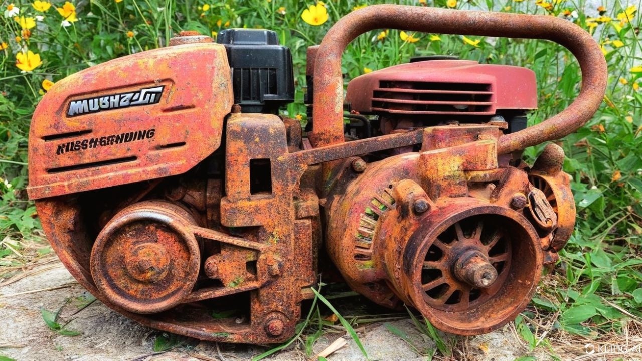 Гениальный механик восстанавливает сильно поврежденный HONDA Gx35