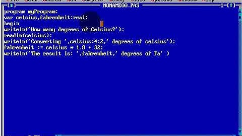 Turbo Pascal Programming  #08 Temperature Degree converter