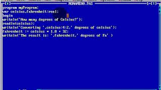 Turbo Pascal Programming  #08 Temperature Degree converter