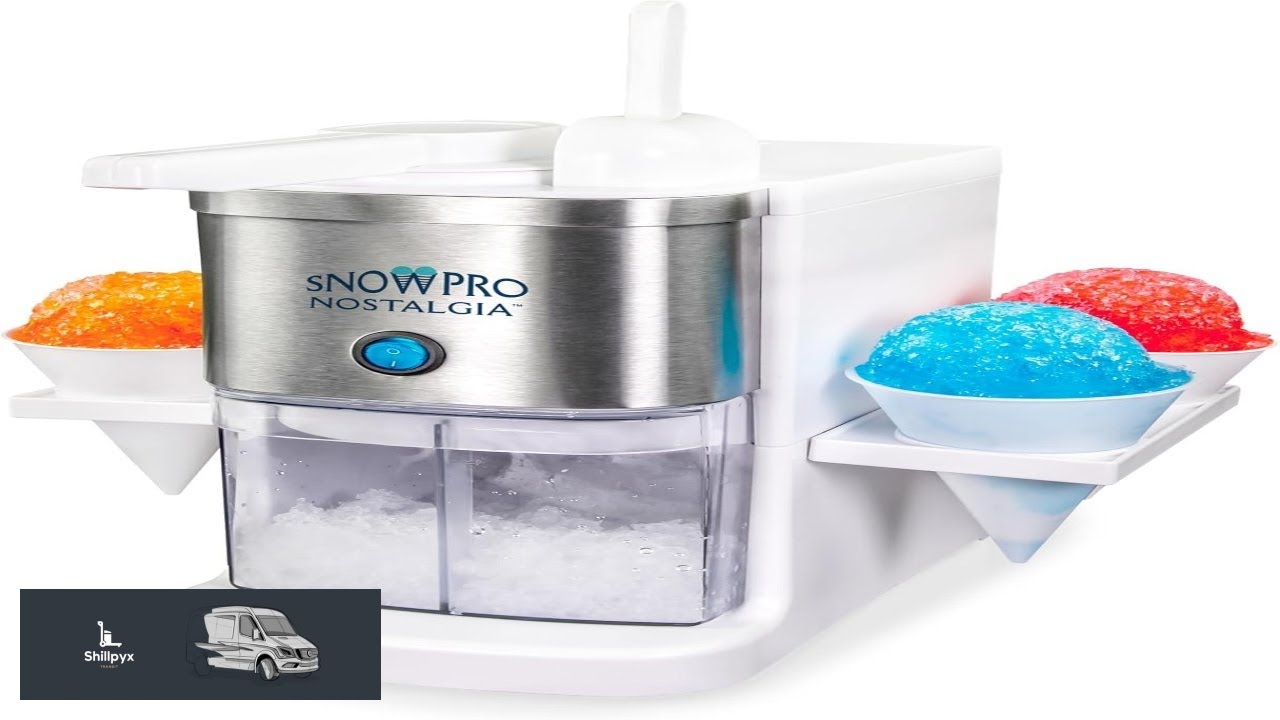 Nostalgia SnowPro Electric Shaved Ice & Snow Cone Maker 64 Ounce Ice Shaving