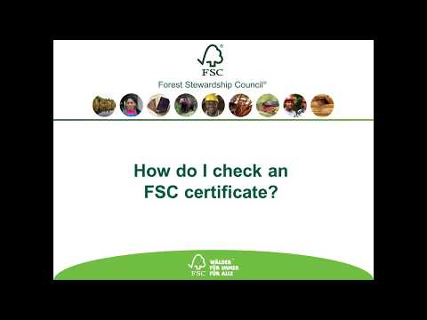 How to check an FSC certificate