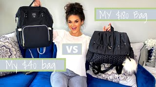 My Diaper Bag review! My $40 bag VS my $180 (Guess which one is better?)