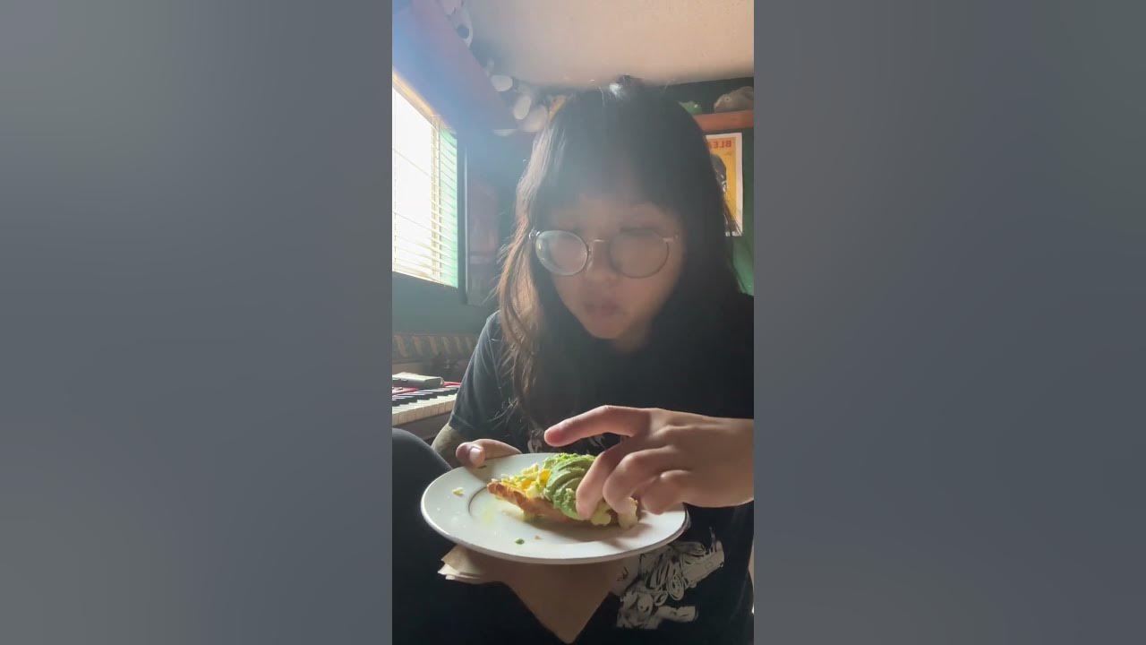 Eating avocado toast while listening to a new song I made #music #kelzmusic #indie #mukbang #egg