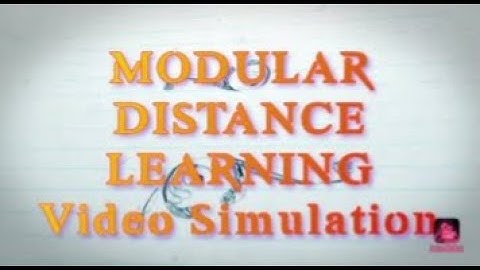 Modular Distance Learning Simulation Video