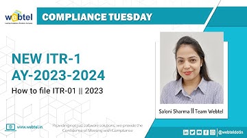 Income Tax Return filing online AY 2023-24 | How to file ITR-01 | 2023