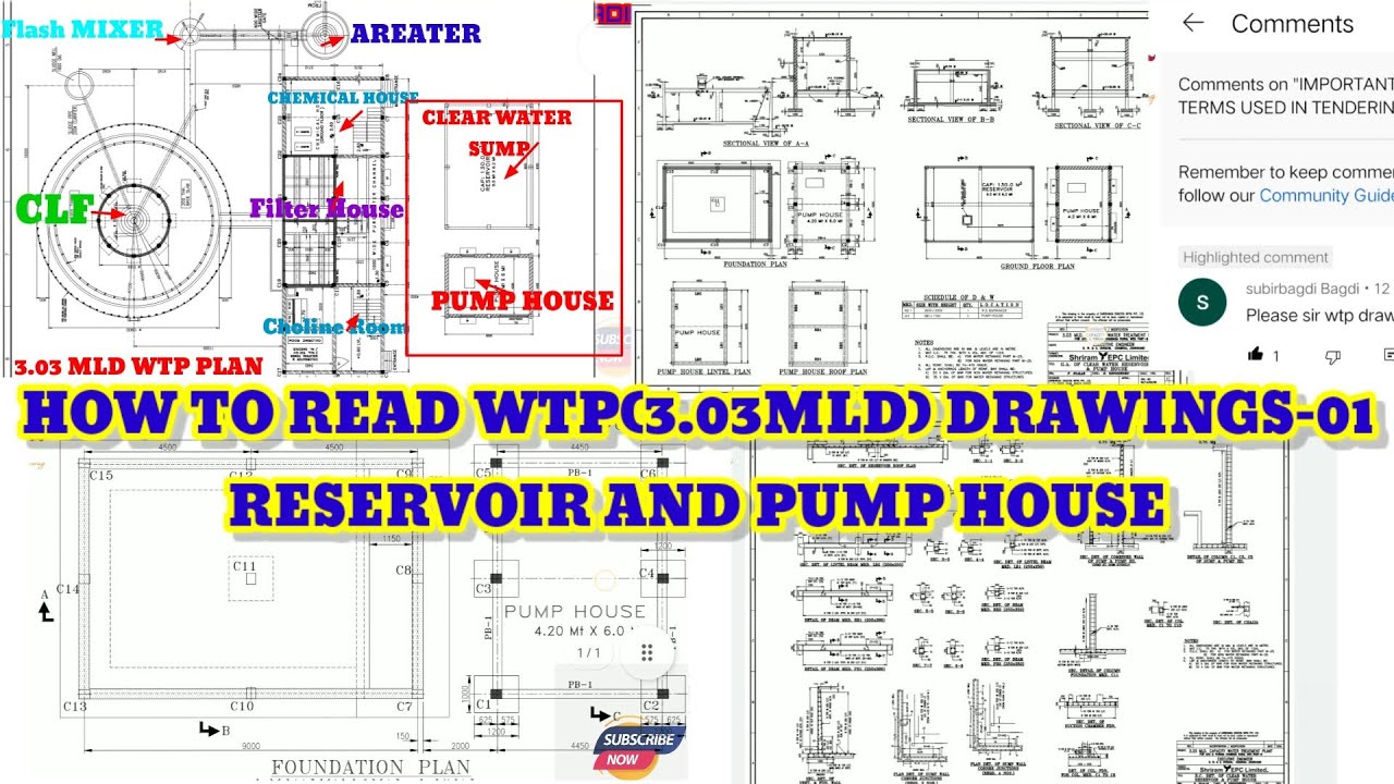 Pump house section, layout plan and auto-cad drawing details dwg file -  Cadbull