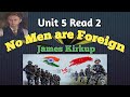 Unit 5.2 : No Men are Foreign (standard 12 English (SL)