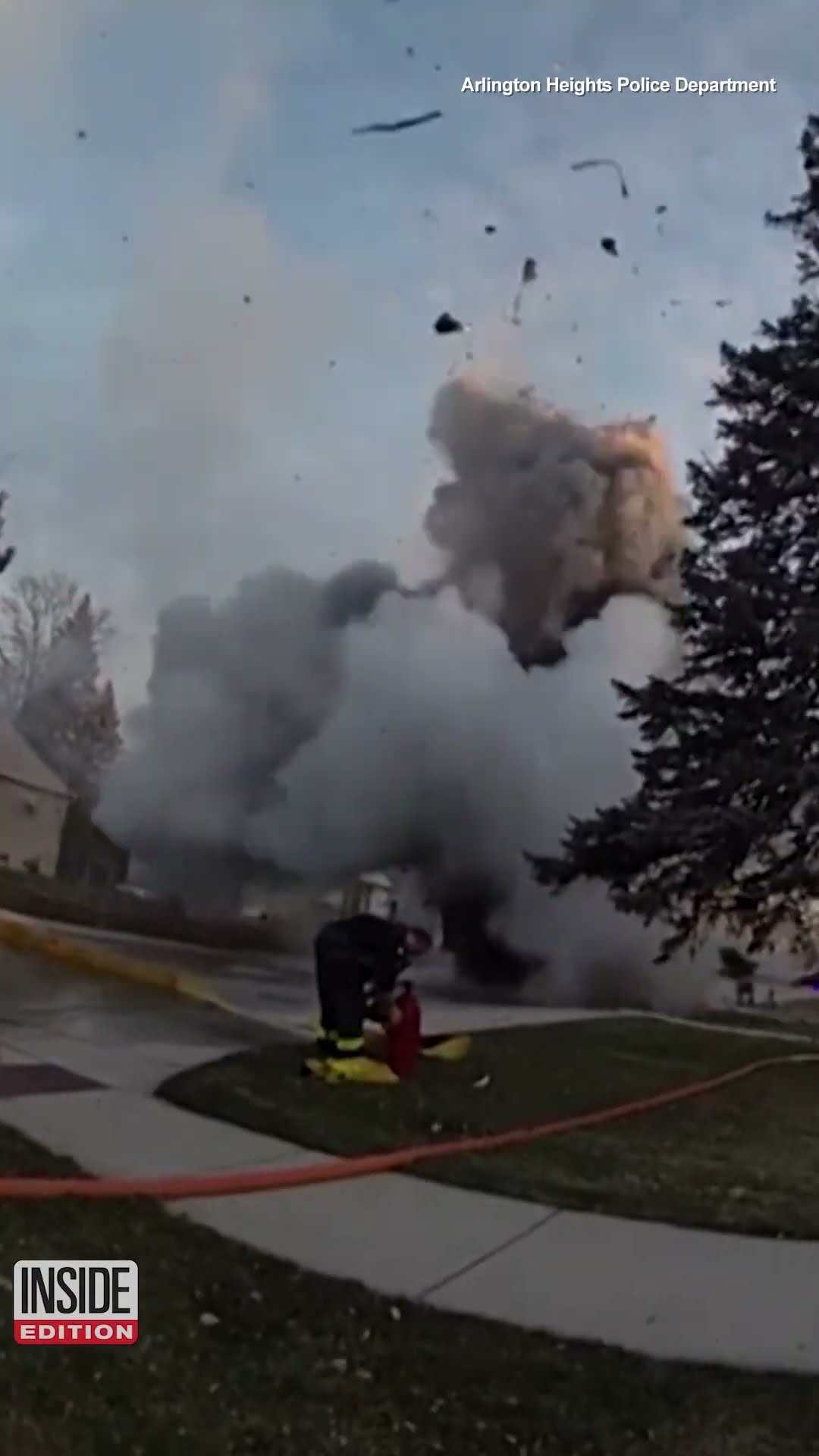 Garbage Truck Explosion Injures First Responders #shorts