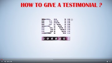 How to give Testimonial to BNI Member through Connect (Web/Desktop/Laptop/Mobile Browser version)