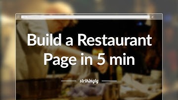 How to Create a Website for your Restaurant in 5 Minutes with Strikingly