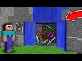 Minecraft NOOB vs PRO: HOW NOOB OPEN SECRET WATERFALL AND FOUND WAREHOUSE OF POWERFUL SWORDS?