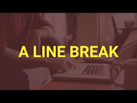 A line Break