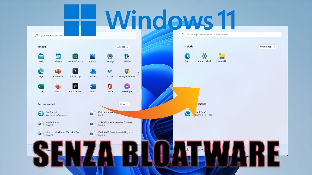 INSTALLARE WINDOWS 11 SENZA BLOATWARE?!
