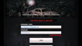 DeadZ login failed, please try agin later