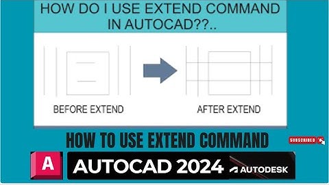 How to use Extend command in AutoCAD 2024 | AutoCAD Extend Two Lines to Intersect