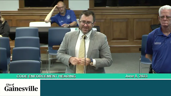 Gainesville Code Enforcement Special Magistrate - 2023-06-08 | GNV FL