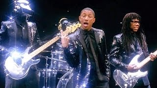 DAFT PUNK & Pharrell Williams- GET LUCKY ft Stevie Wonder (Grammys 2014) Performance
