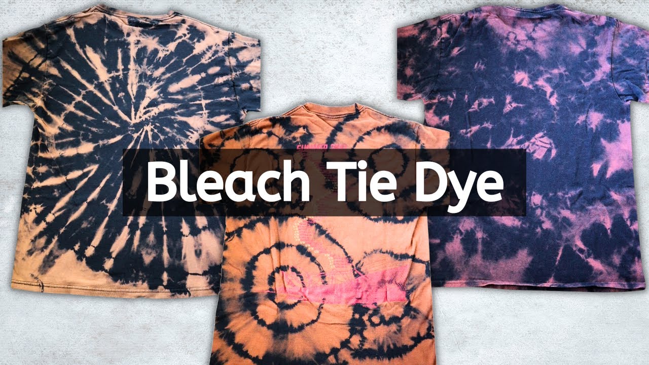 Tie Dye Designs: Bleach Vs. Out White Brite [Reverse Dyeing] 