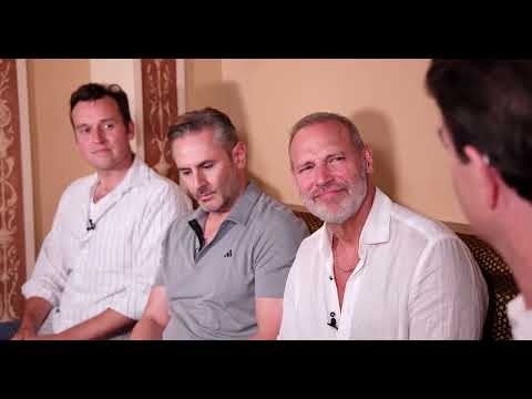 Broadway S Mamma Mia Is Back Jim Newman Victor Wallace Rob Marnell On The Winter Garden Return