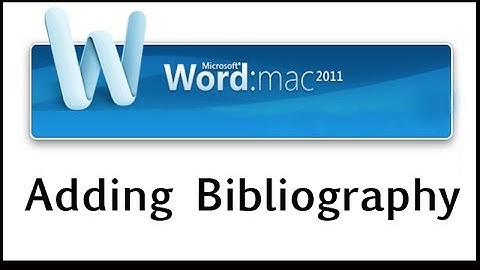 Adding Bibliography in Word 2011 for MAC