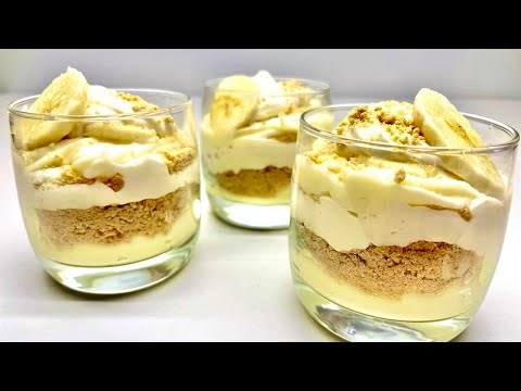 Cremiges Bananenpudding-Rezept!  Dessert in 5 Minuten!