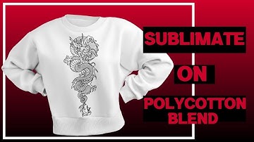 Sublimation on 50% Polyester 50% Cotton Blend Gildan Sweatshirt