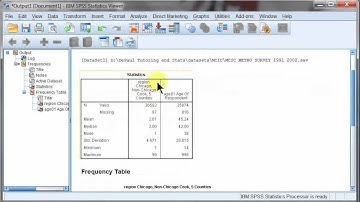 Frequency and Measure of Central Tendency in SPSS