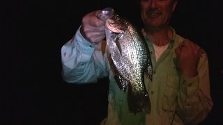 How to Fish for Crappies at Night - Crappie Fishing from a Dock Using Live and Artificial Baits
