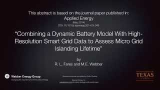Combining a Dynamic Battery Model with Smart Grid Data to Assess Microgrid Islanding Lifetime