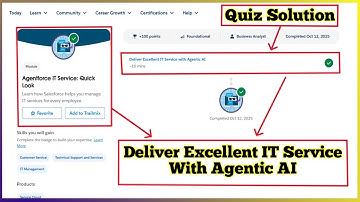 Deliver Excellent IT Service with Agentic AI | Agentforce IT Service Quick Look | Quiz Solution