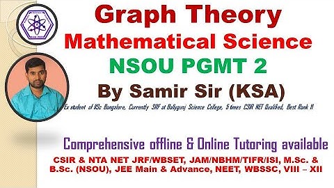 NSOU PGMT 2 | WBSET | Graph Theory | Class 2 | Samir Sir