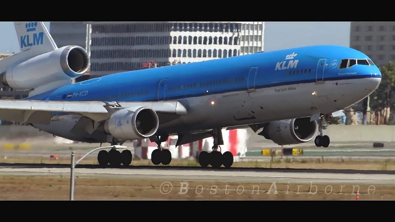 Classic KLM MD-11 Landing LAX