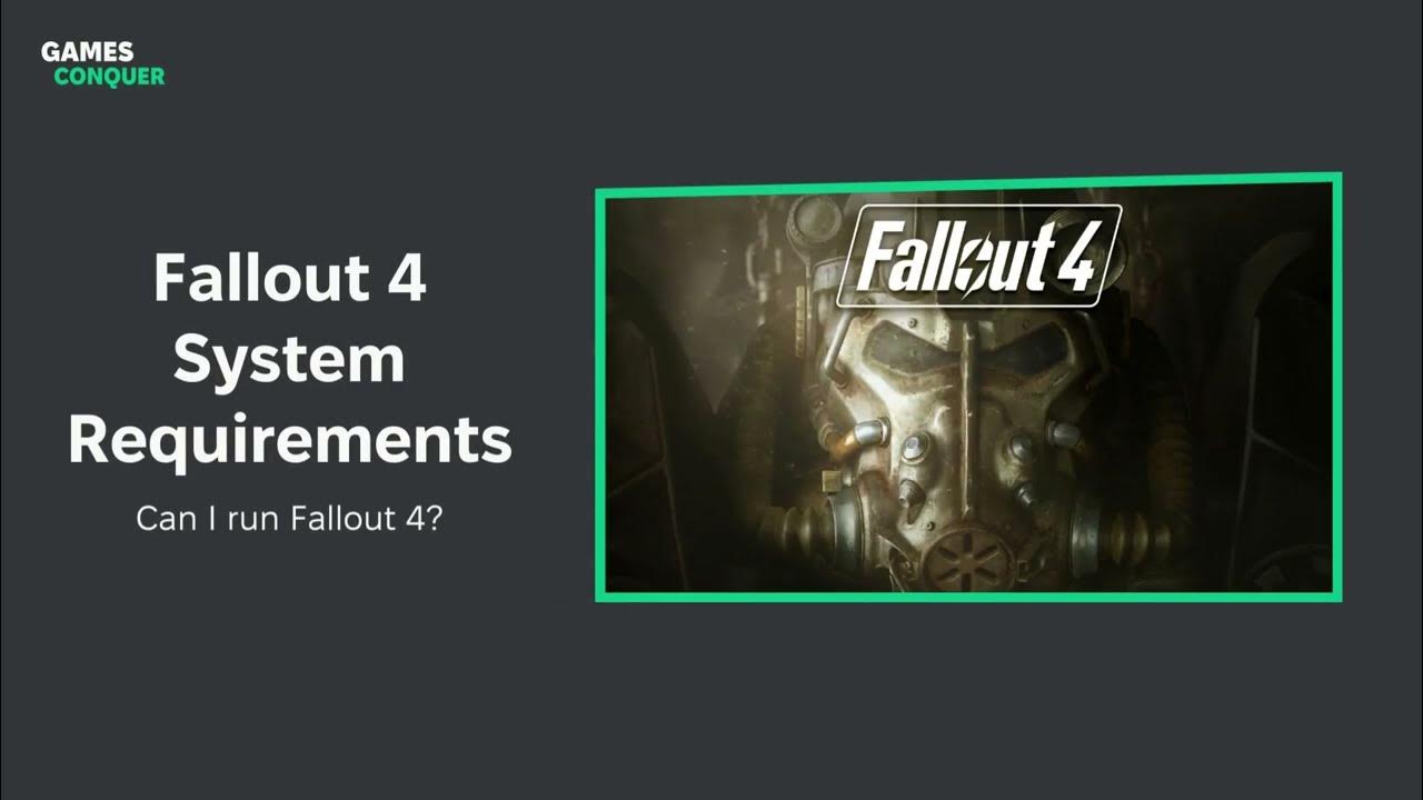 Fallout 4 System Requirements, Can I Run It? YouTube