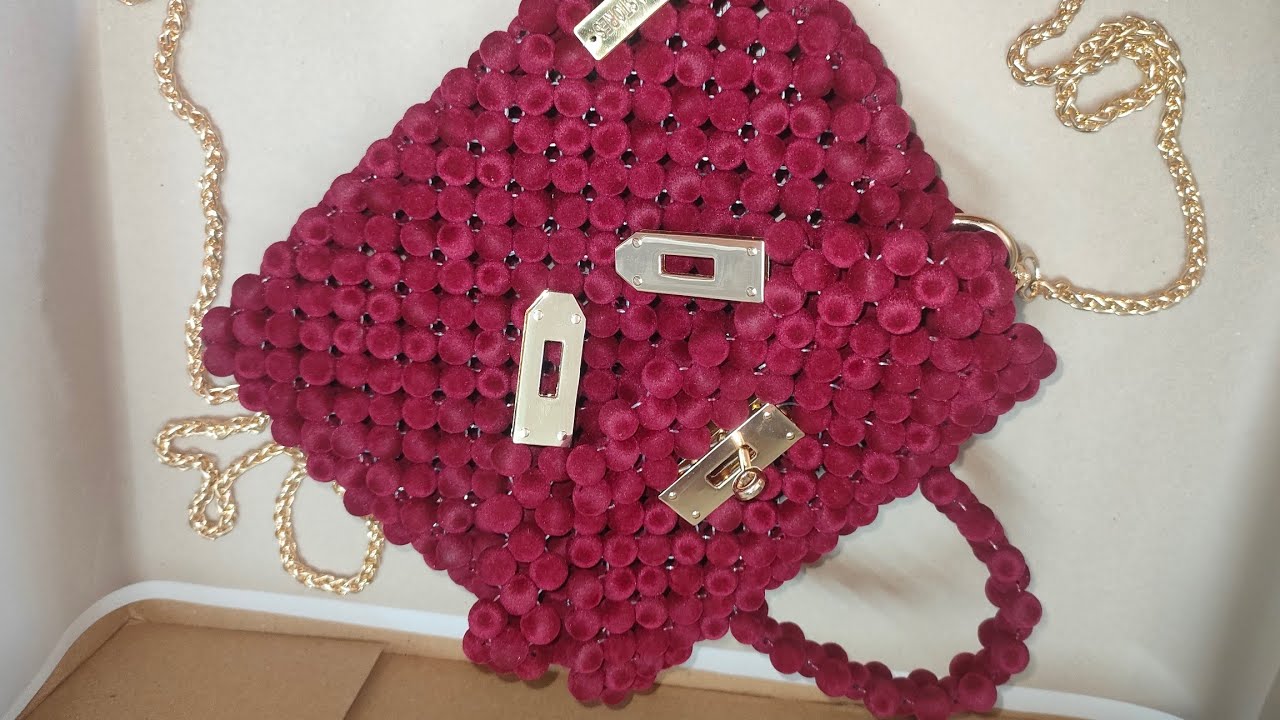 طريقه تركيب القفل الهيرمس ع شنطه خرز قطيفه