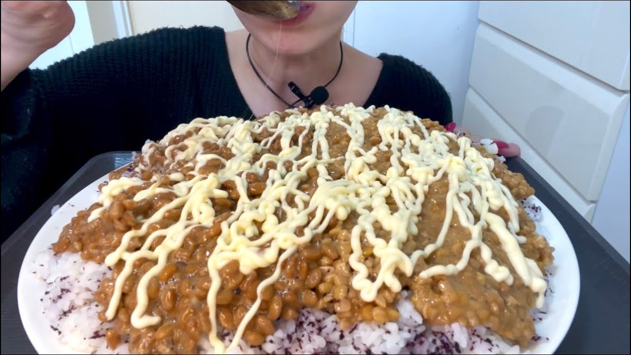 【ASMR，咀嚼音】Mayonnaise Natto Rice！マヨネーズ納豆ご飯！