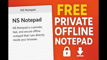 NS Notepad – Free Offline Notepad in Your Browser | Secure, Fast, Autosave, Import & Export Notes