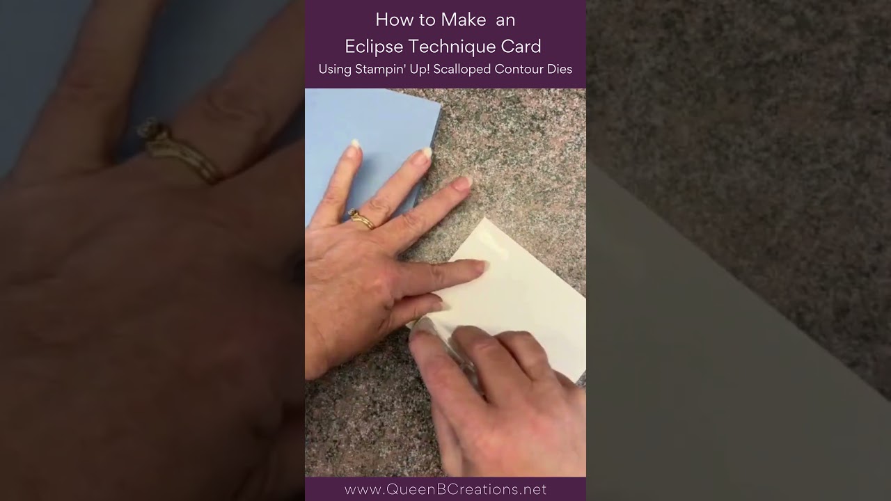 👑 Stampin' Up! Scalloped Contours Eclipse Technique Card