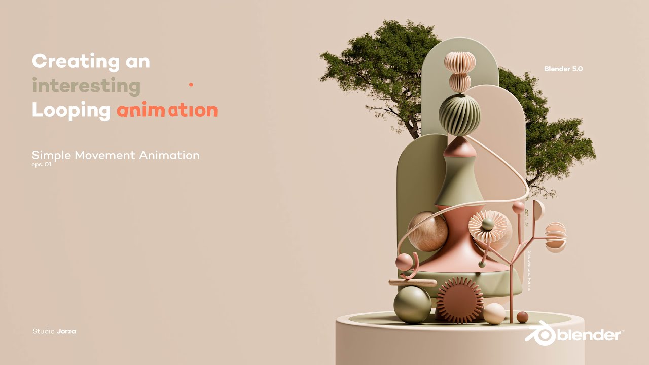 This Looping 3D Shapes and forms Animation Looping is Satisfying