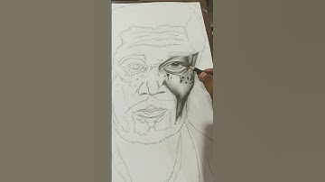 hyper realistic Morgan freeman sketch part 1