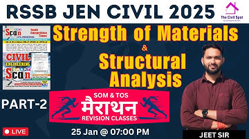 Strength of Materials PART-2 Marathon Class for RSSB JEn 2025 Degree Diploma