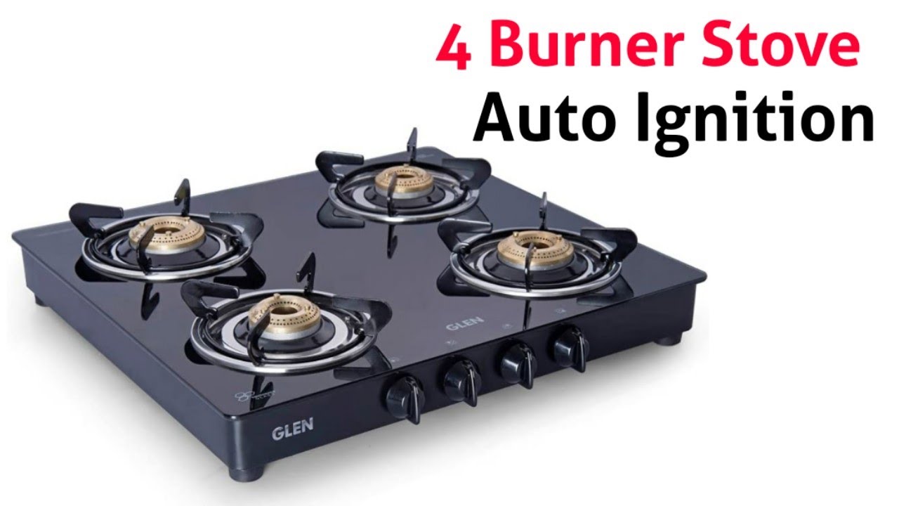 Glen 4 burner glass cooktop review autoignition stove unboxing YouTube