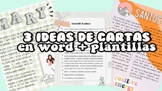 COMO HACER CARTAS BONITAS EN WORD | cartas bonitas