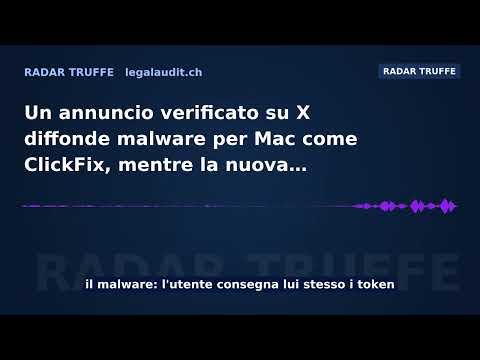 Un annuncio verificato su X diffonde malware per Mac come ClickFix, mentre la nuova tecnica ConsentFix ruba gli accessi a Microsoft 365