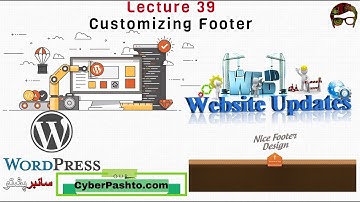 WordPress Lecture 39 | Customizing Footer in WordPress Website | WordPress Course | Cyber Pashto