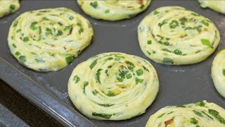 葱油饼Scallion Pancakes Recipe|免烤食谱No Bake Recipe|外酥内松|满满葱香味Flaky outside fluffy inside|Scallion Flavor