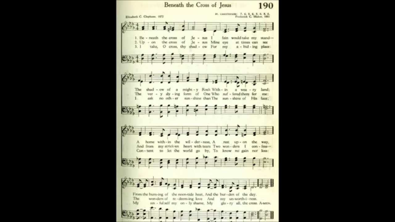 beneath the cross of jesus st christopher youtube beneath the cross of jesus sheet music
