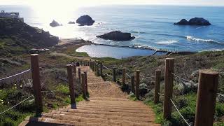Relaxing Sutro Baths Ruins Walkthrough Hike in San Francisco SUNNY DAY 4k