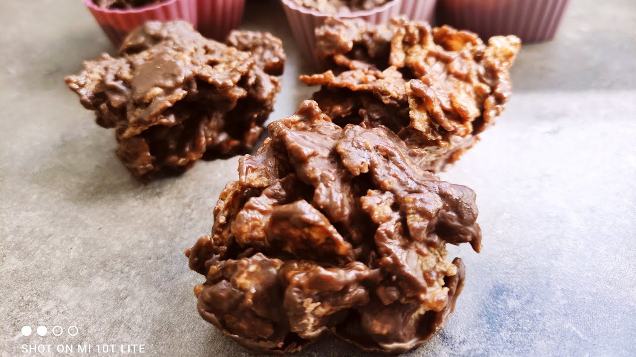 recette : roses des sables avec du chocolat du beurre et céréales